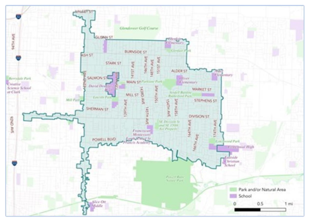 Final East 205 TIF map